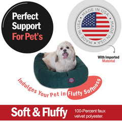 Majestic Pet intérieur de lit bagel, cocon moelleux pour chien.