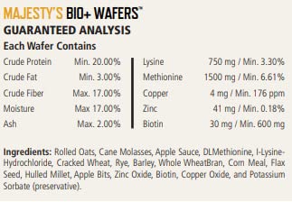 Majesty's BIO+ Galettes Biotine et mélasse-avoine: ingrédient agréable pour l’alimentation.