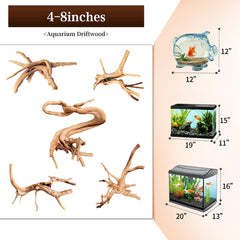 Majoywoo bois araignee deco aquatique, idéale pour embellir votre aquarium.