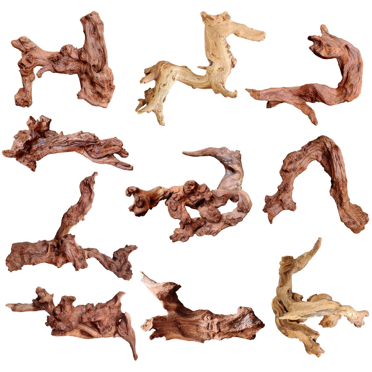 Majoywoo bois flotté naturel pour aquarium, aspect réaliste et décor durable.