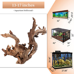 majoywoo bois flotté naturel deco terrarium, ajout de charme rustique et naturel.