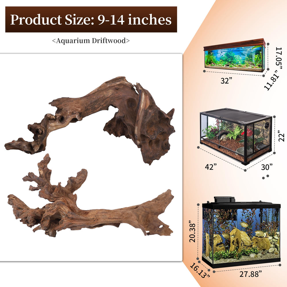 décor majoywoo bois flotté, polyvalent pour aquarium et terrarium.