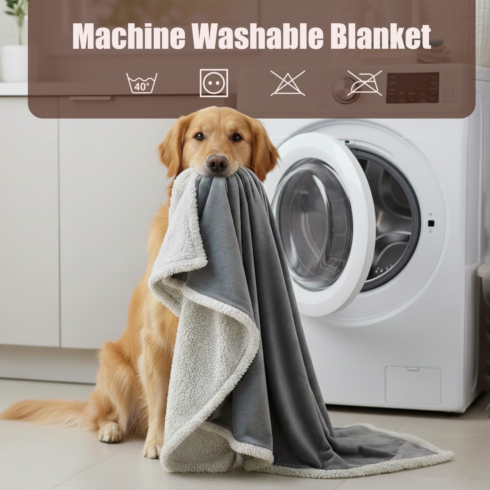 Makigued couverture pour chien lavable en machine, entretien rapide.