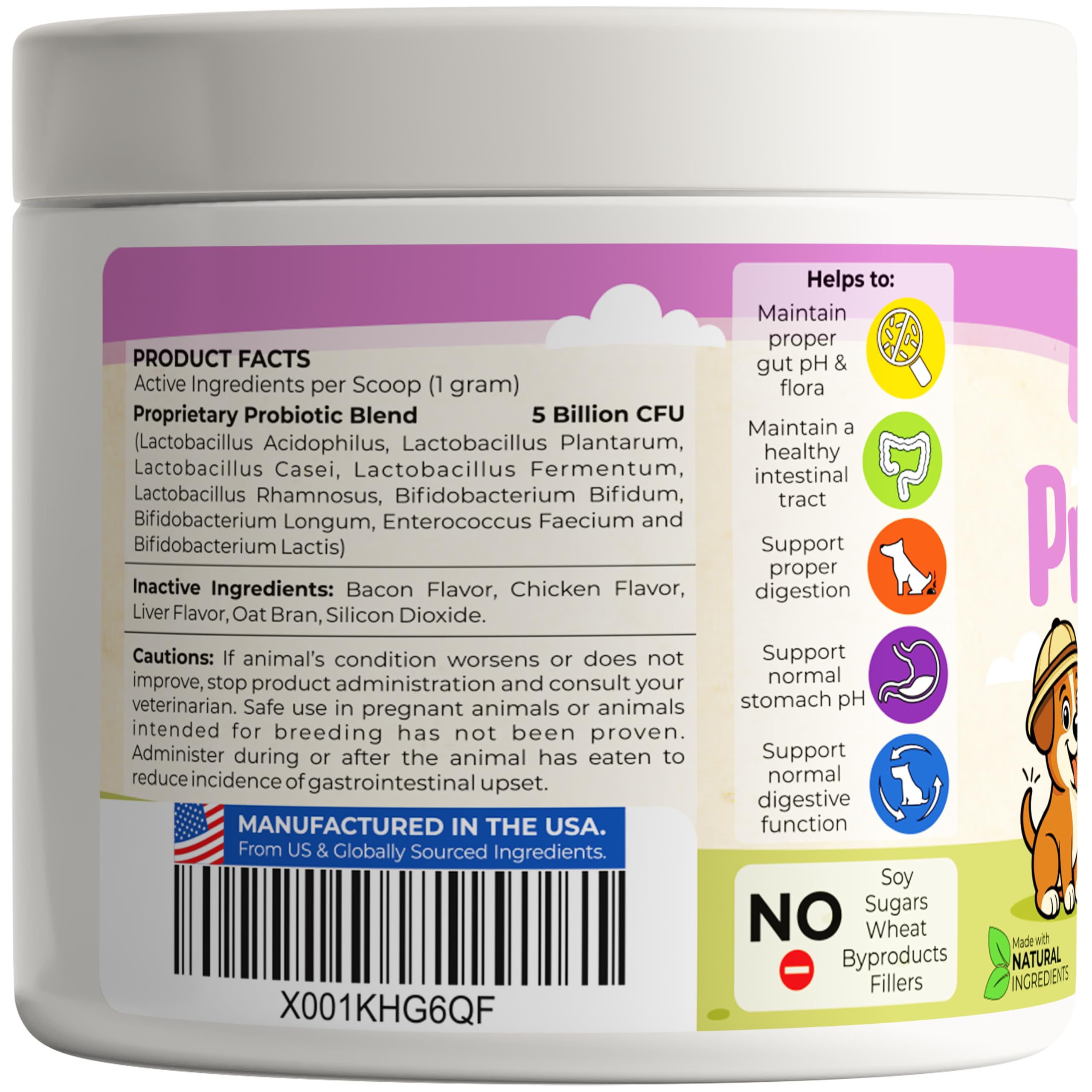 Makondo Pets Probiotiques Chiens - utilisation facile et quotidienne sur la nourriture.