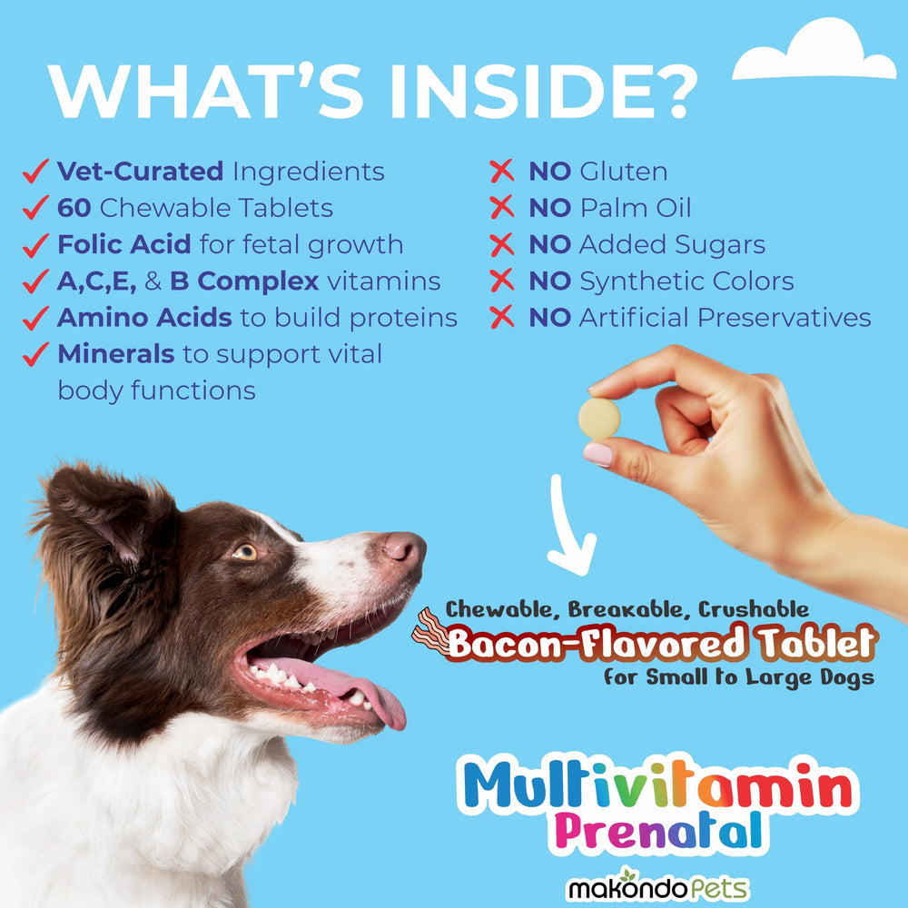 Dosage recommandé Makondo Pets prénatal pour chien et chat