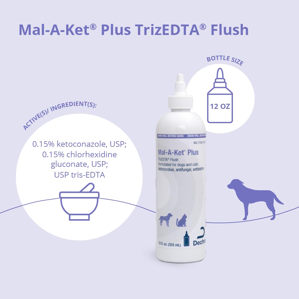 Mal-A-Ket Plus TrizEDTA Flush applicateur: application douce dans l’oreille