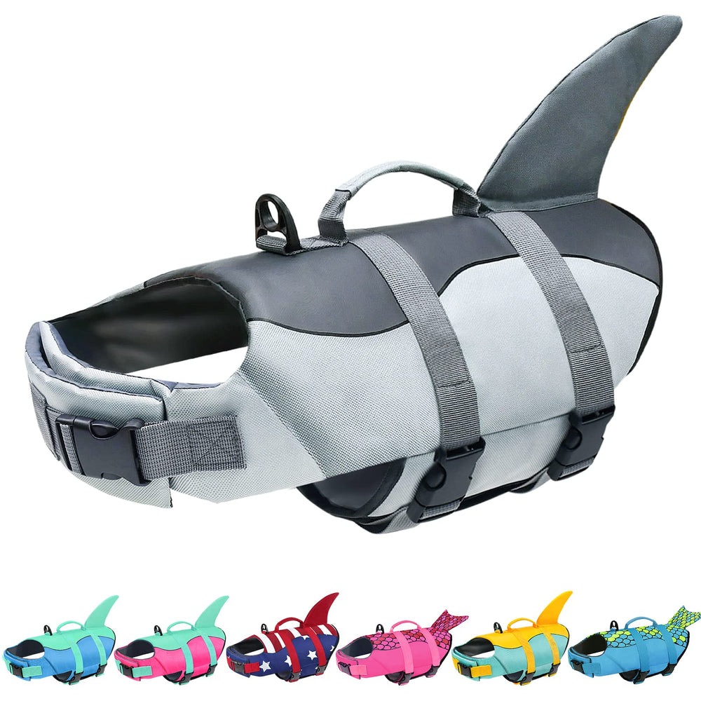 Gilet Malier pour chien en forme de requin, haute visibilité pour la baignade