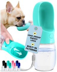 Gourde MalsiPree pour chien 355 ml bleu, hydratation pratique lors des sorties.