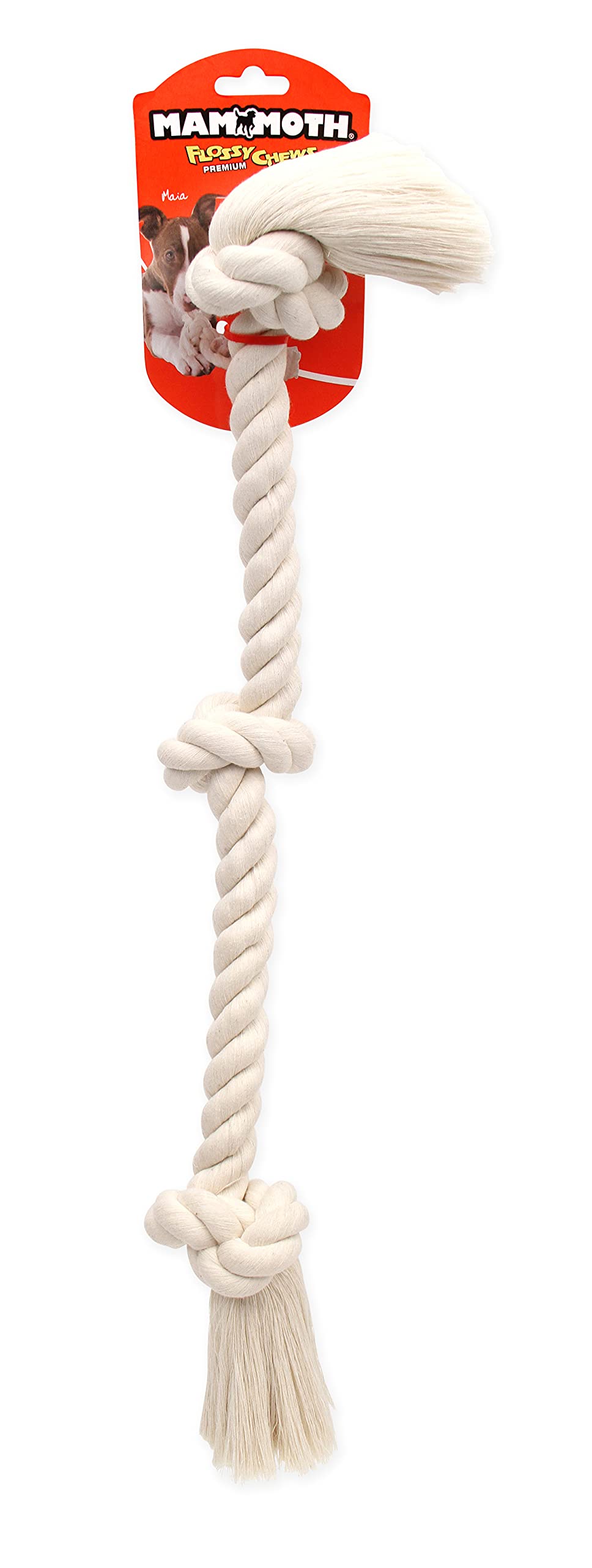 Flossy Chews Mammoth chien jouant à la corde-tirage, stimulation mentale et physique