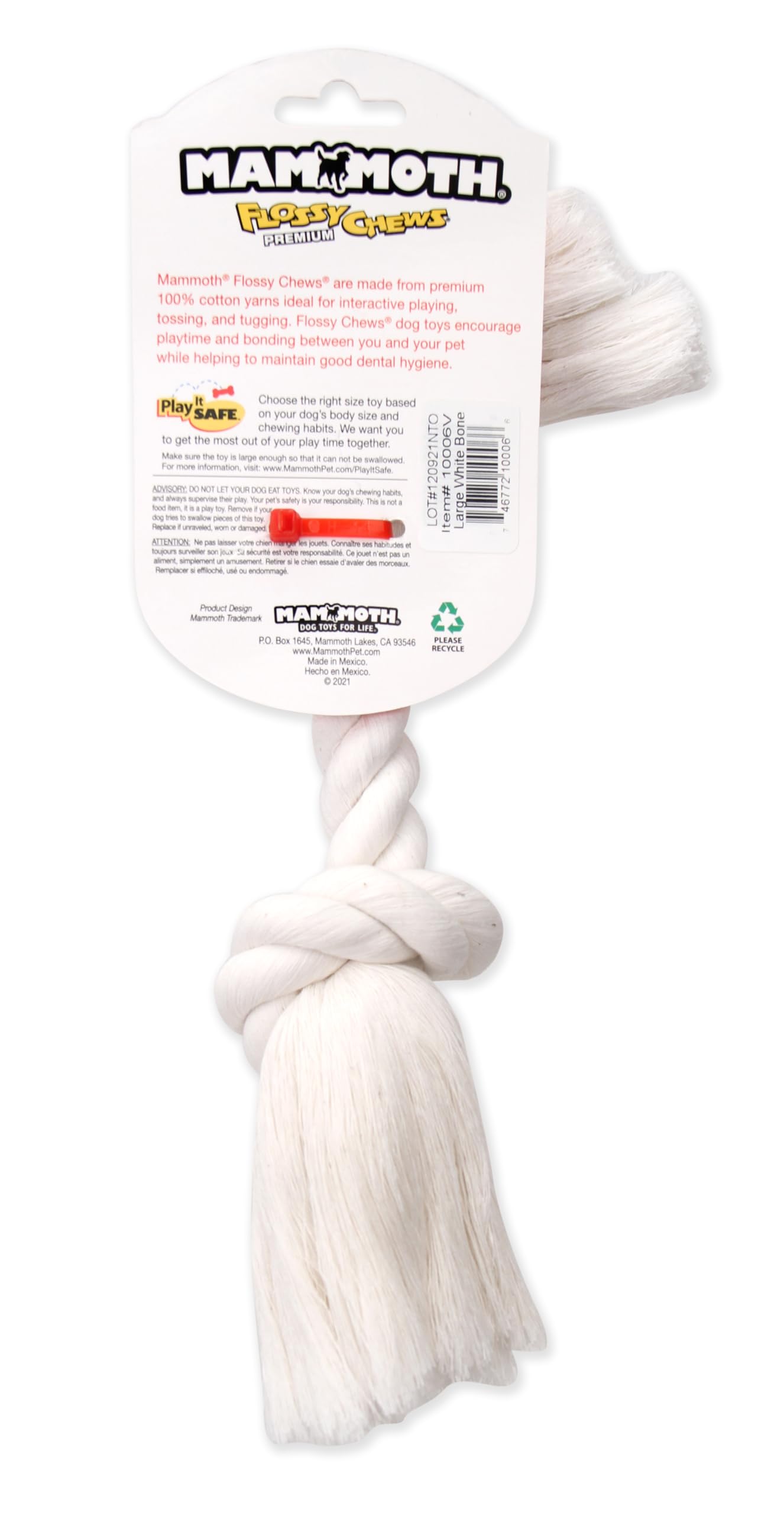 Jouet corde 14 pouces – taille Large, conçu pour les gros chiens.
