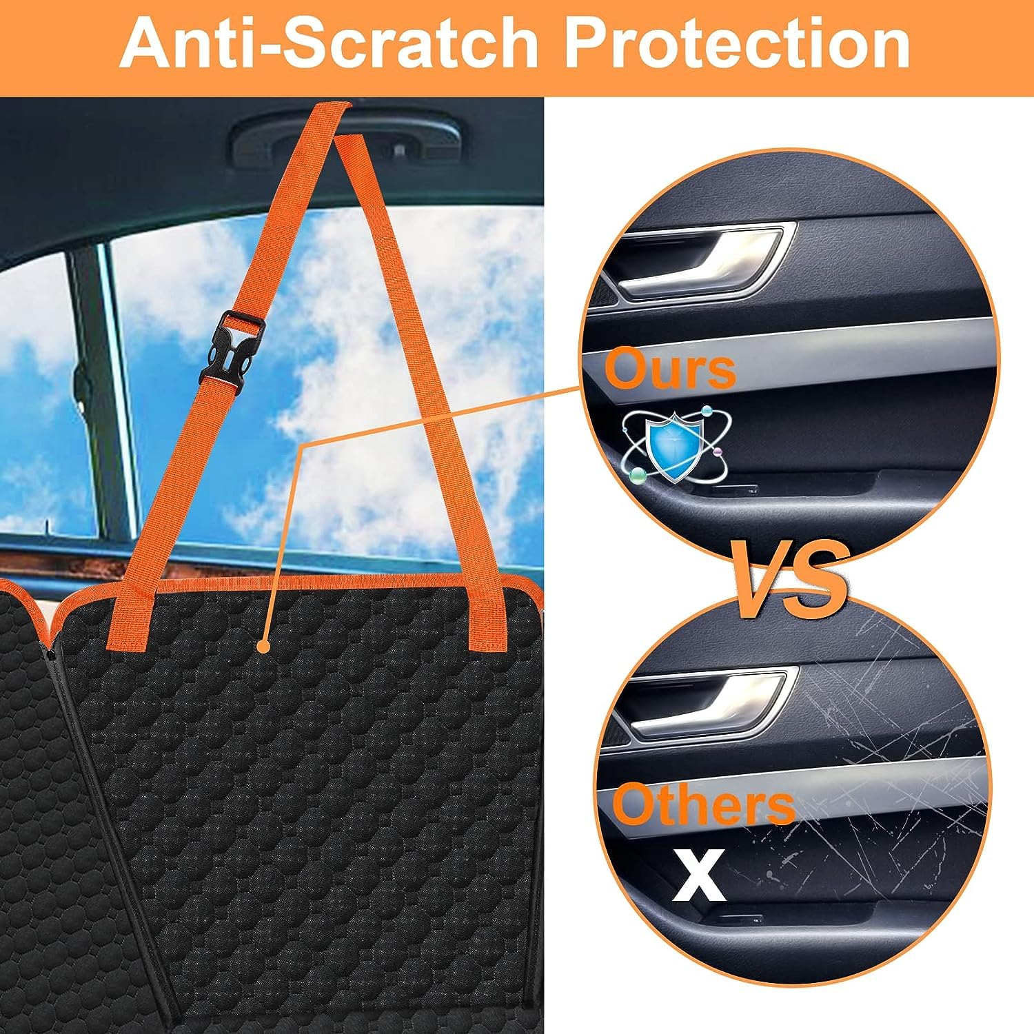 Mancro housse siege chien avec volets latéraux protection anti griffures