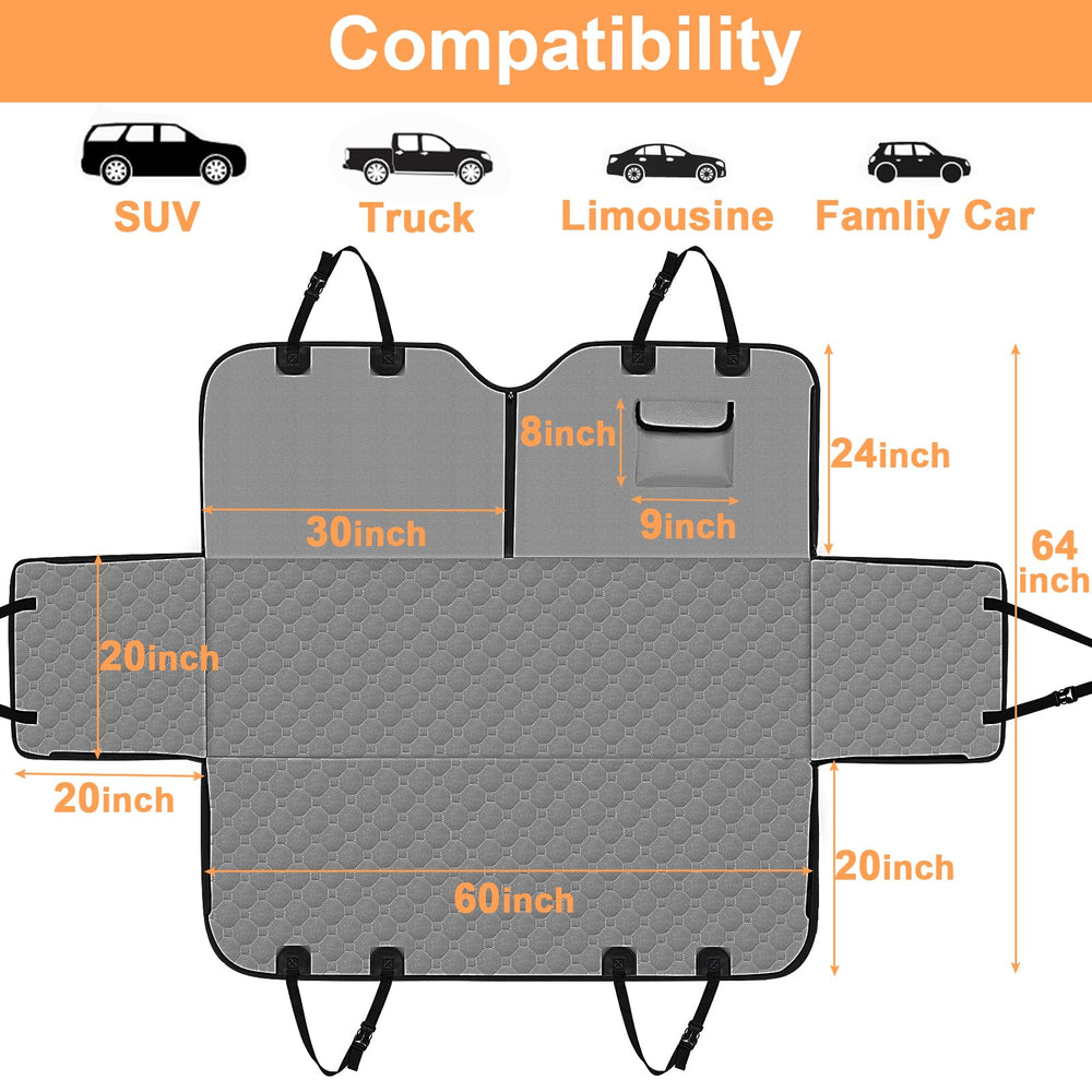 Usage 4-en-1: hamac, banquette, tapis de coffre et matelas de camping.