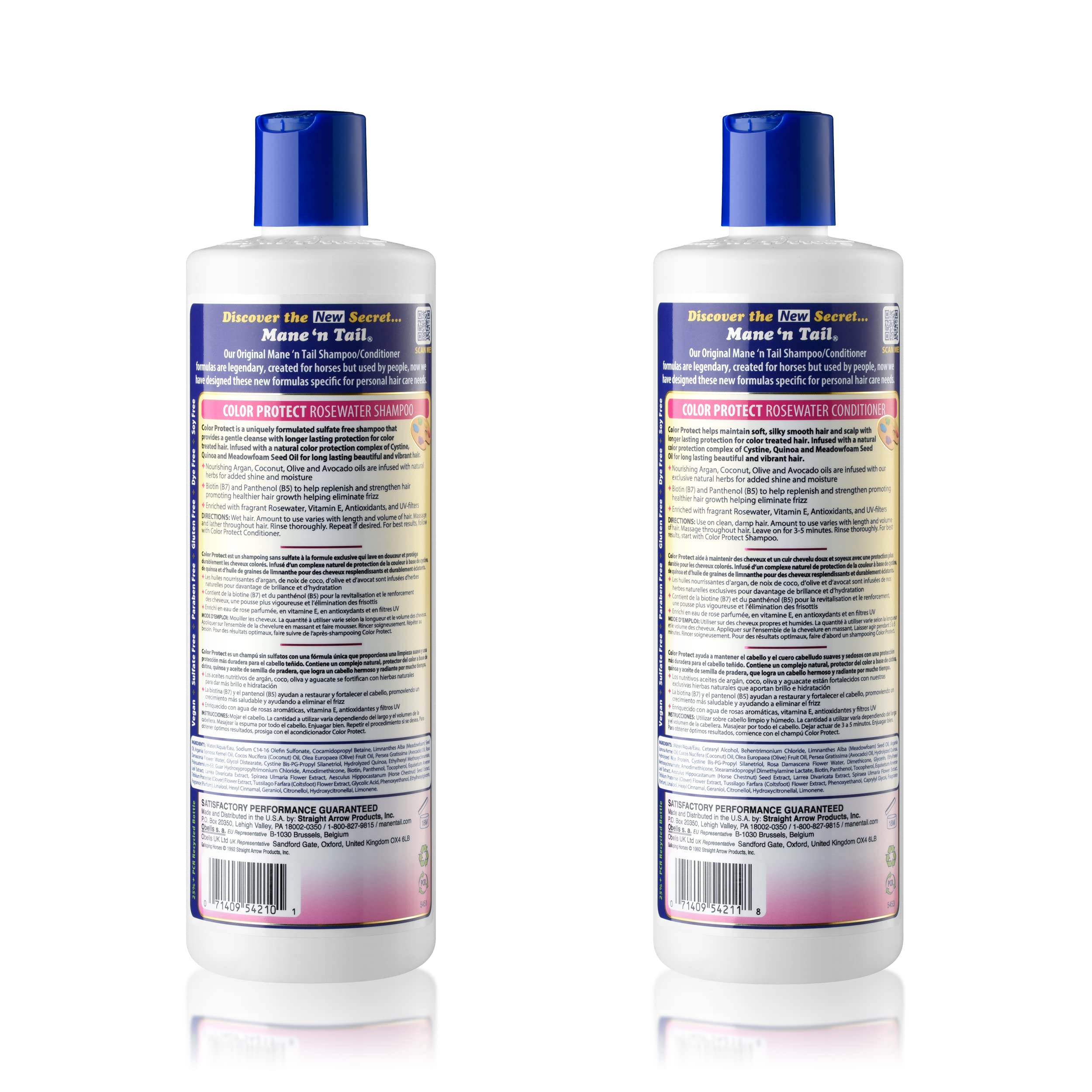 Mane 'n Tail Color Protect apres-shampooing-bouteille: démêle et préserve la couleur