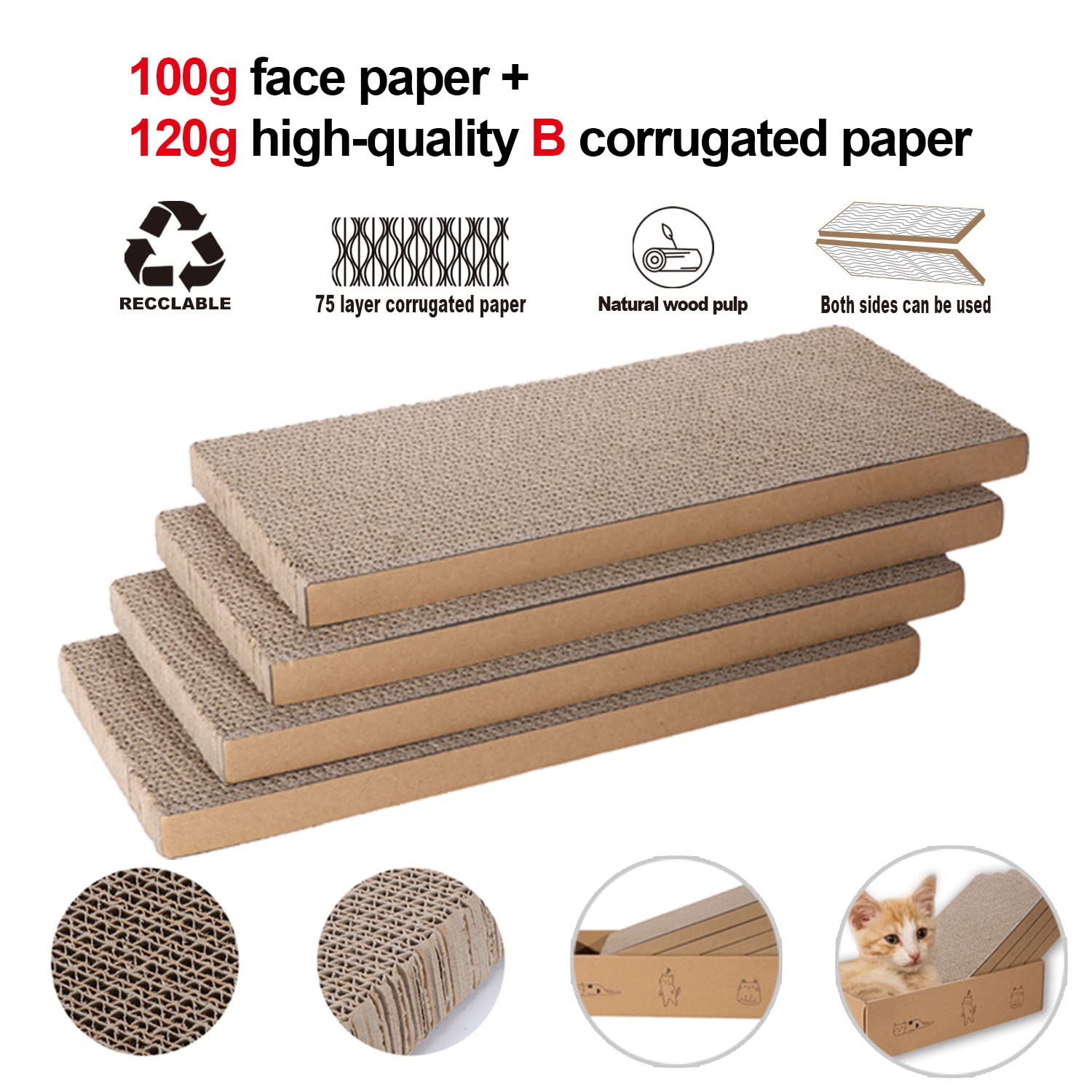 Mankaide carton recyclé et durable, matériau sûr et écologique