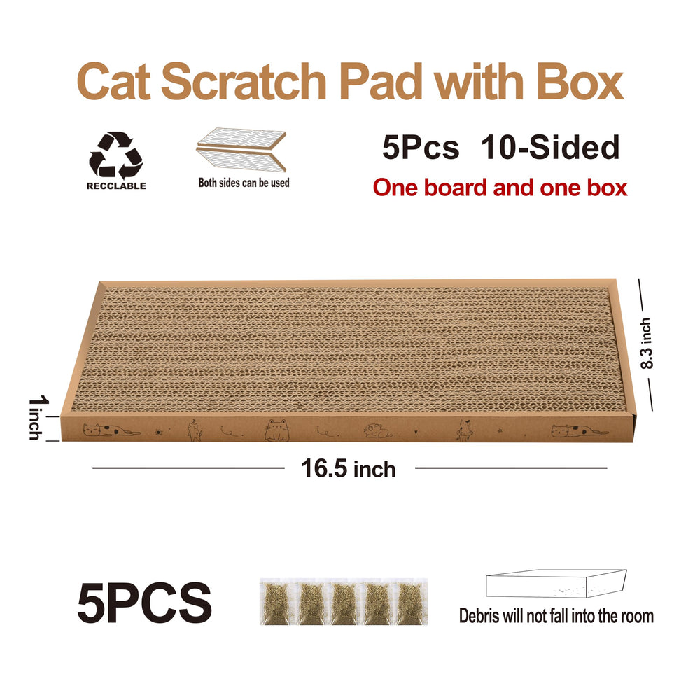 Catnip inclus avec le grattoir Mankaide pour stimuler l’intérêt du chat.