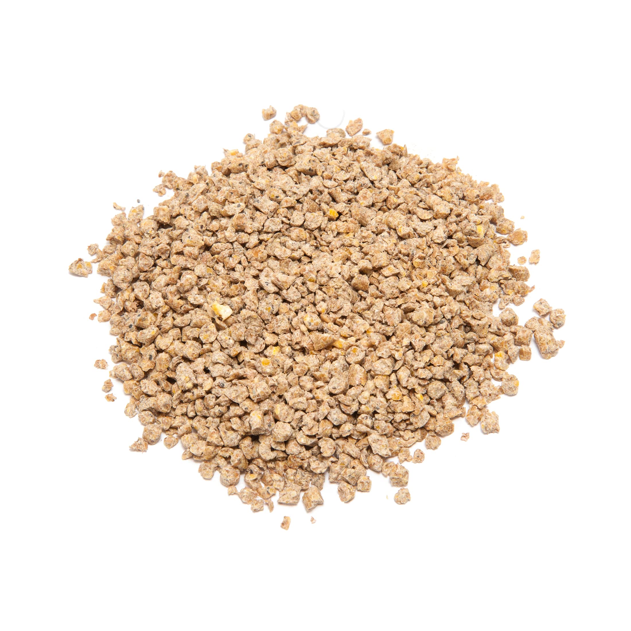 Manna Pro Gamebird Showbird Crumbles doseuse incluse pour facilité d’usage.