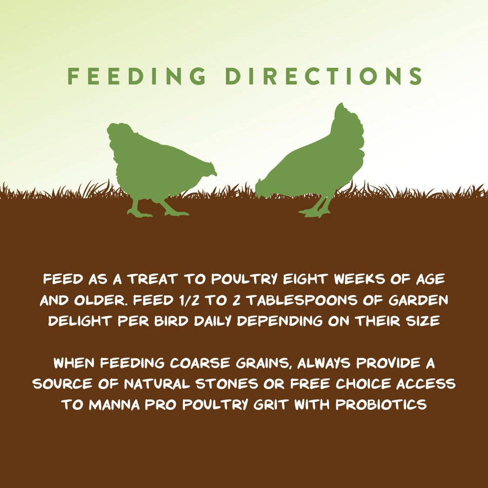 Manna Pro Garden Delight usage quotidien pour vos oiseaux de basse-cour