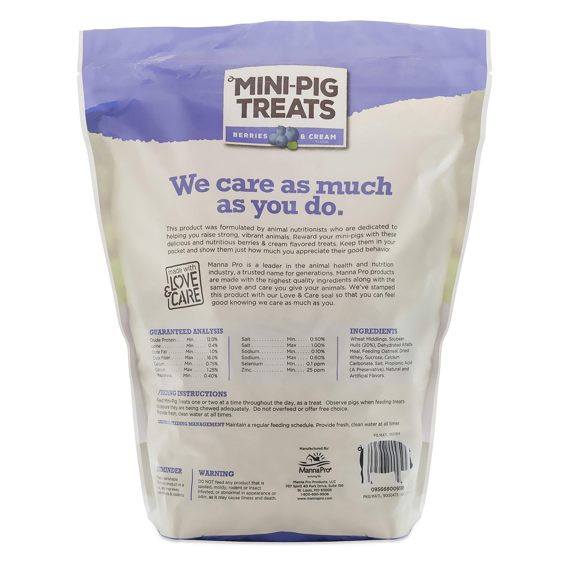 Manna Pro Mini-Pig Treats : bol prêt à récompenser lors des jeux.