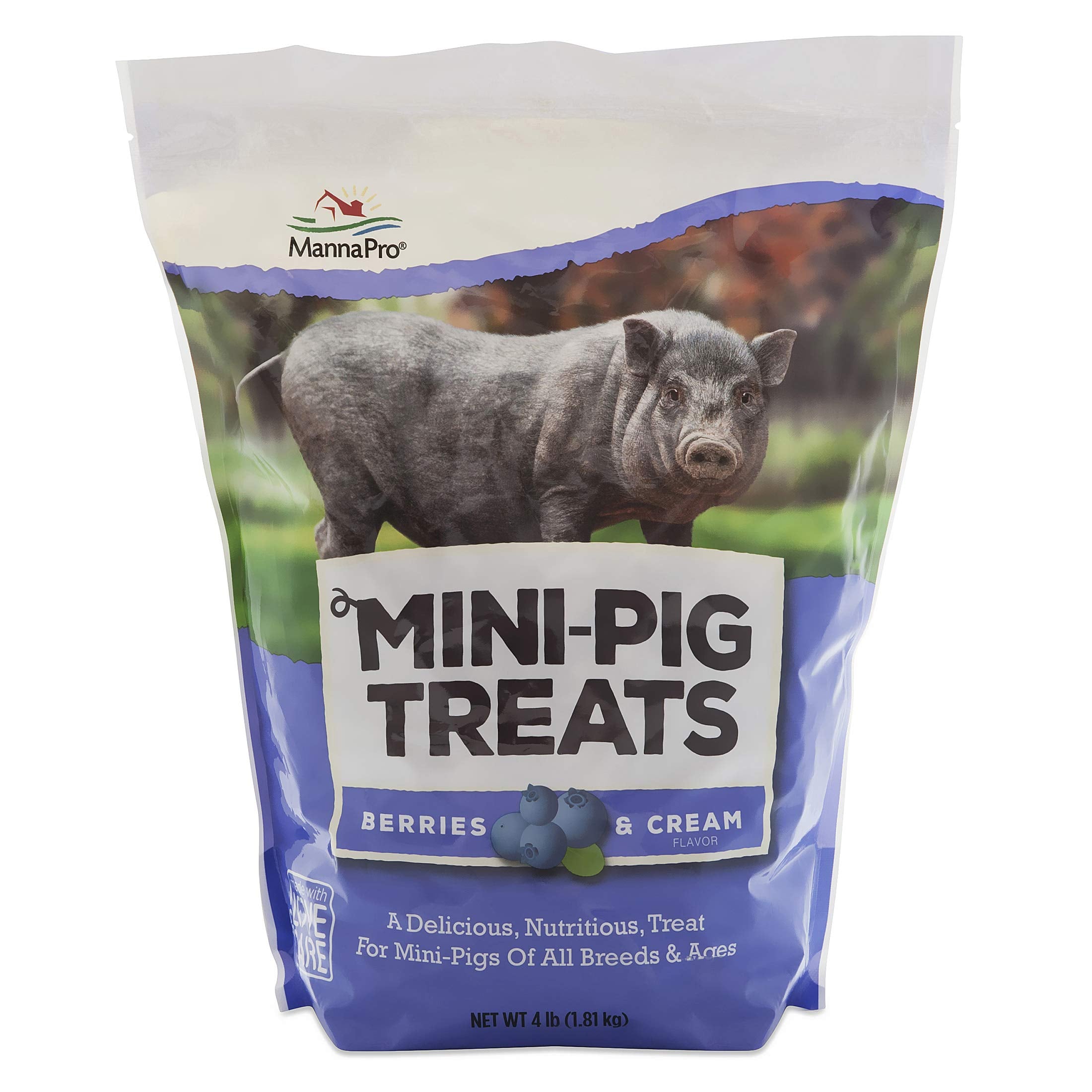 Manna Pro Mini-Pig Treats : emballage de 4 lb, récompense pratique pour l'entraînement.