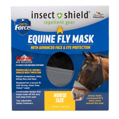 Masque Opti-Force de Manna Pro, maille claire pour une visibilité accrue et confort.