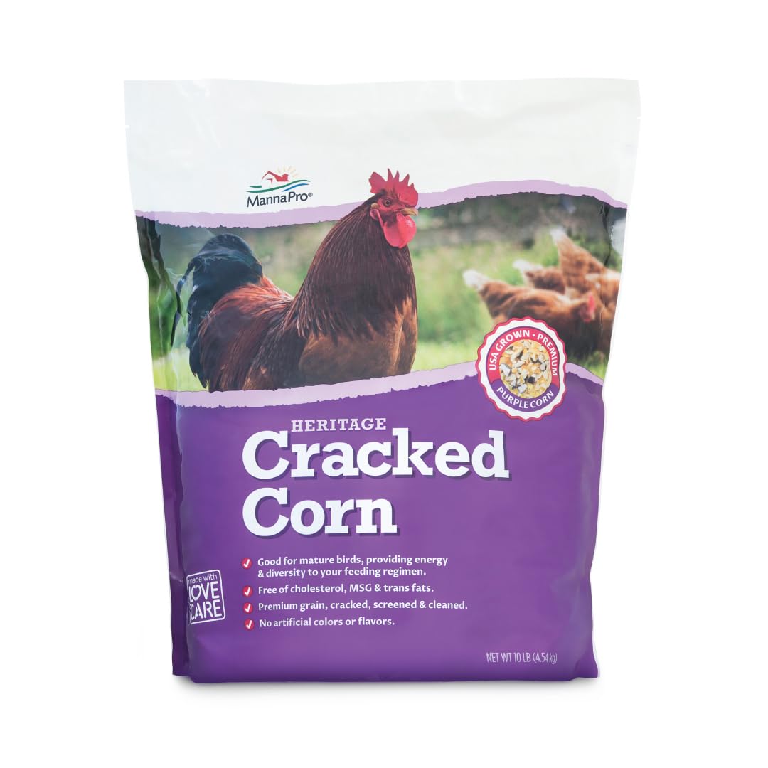 Manna Pro scratch-grains pour poules, soutient croissance saine et développement.