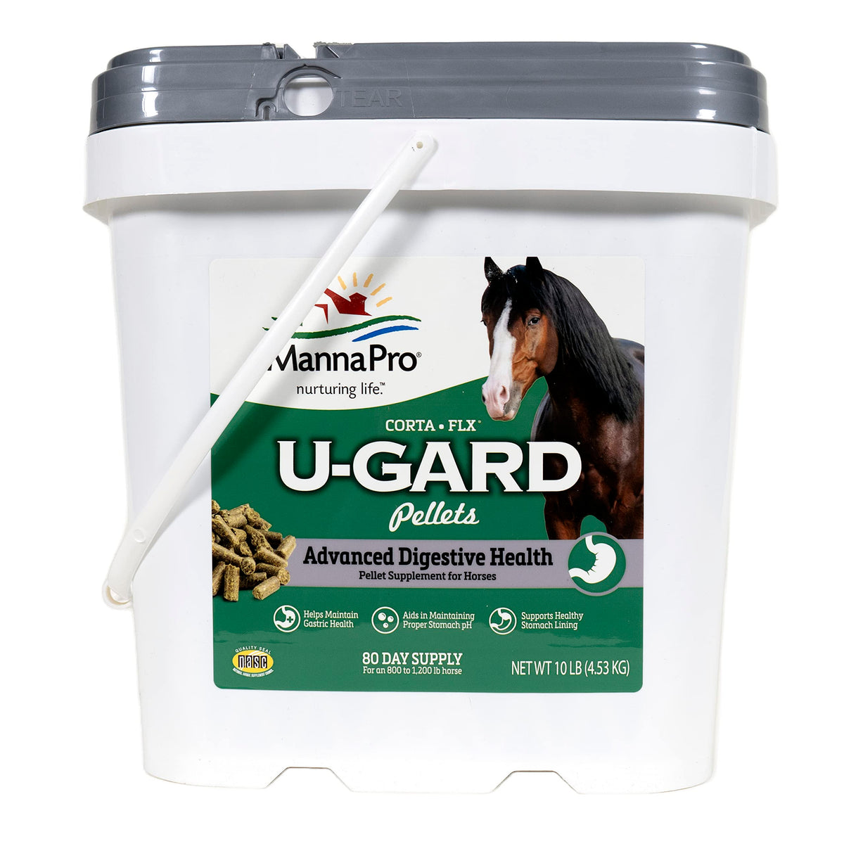Manna Pro Corta-Flx U-Gard Pellets dans un seau pratique de 10 lb.