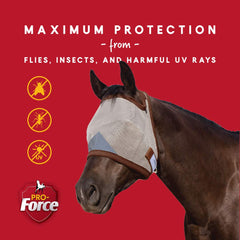 Maillage durable du masque Pro-Force protège contre l’usure et les frottements.