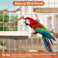 Manoai perchoir naturel bois pomme, surfaces irrégulières stimulent l'exploration.