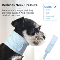 MANON ROSA Collier Elizabethan bleu, dimensions adaptables pour chats et chiens.