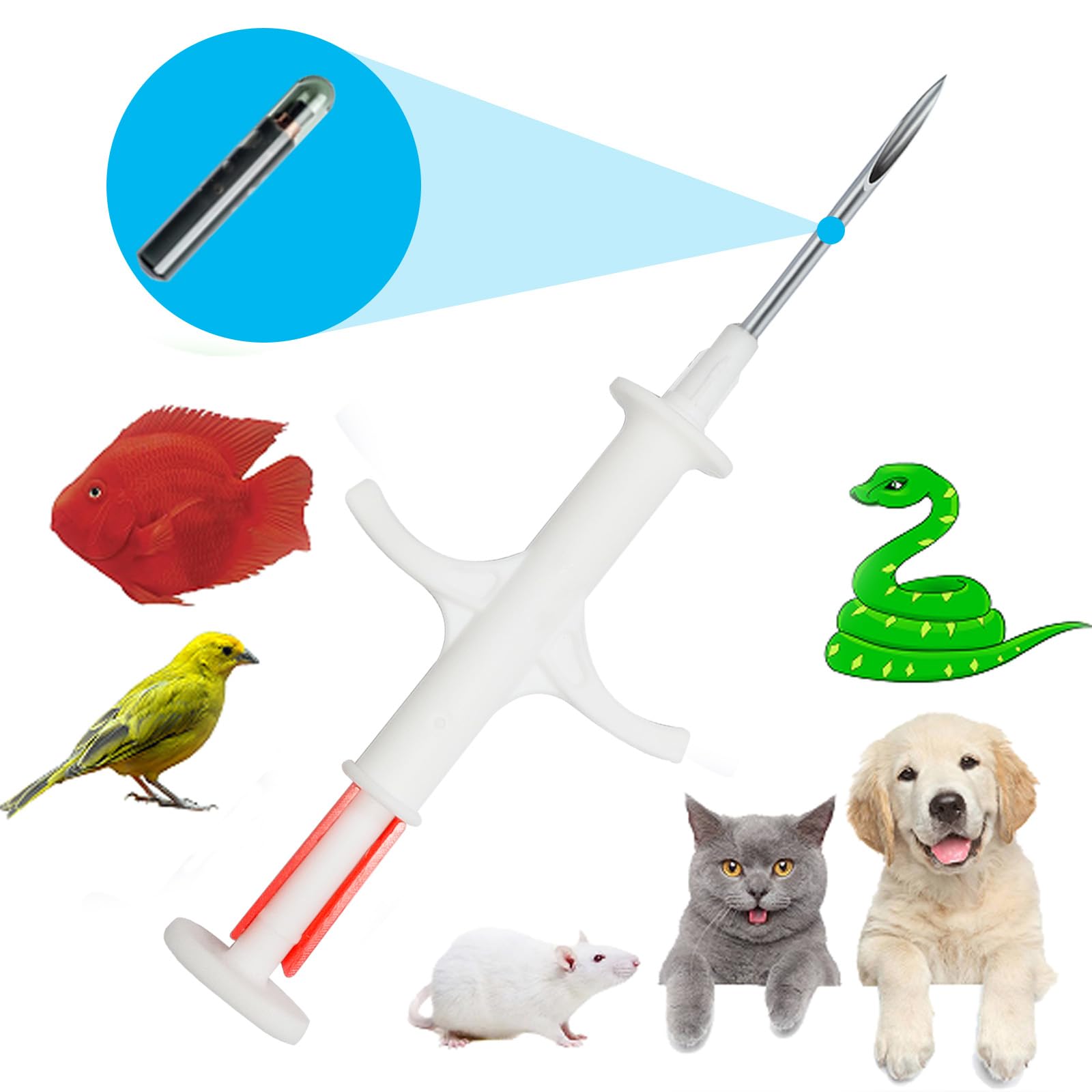 Manruta Puce d'identification pour chiens et chats, lecture rapide lors des contrôles.