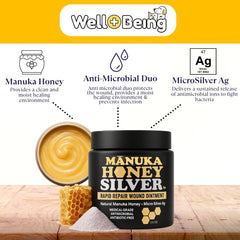 Application sur blessure de chat avec le soin Manuka Silver.
