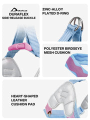 Maogoublue harnais détail cœur en cuir suédé pour un look élégant.