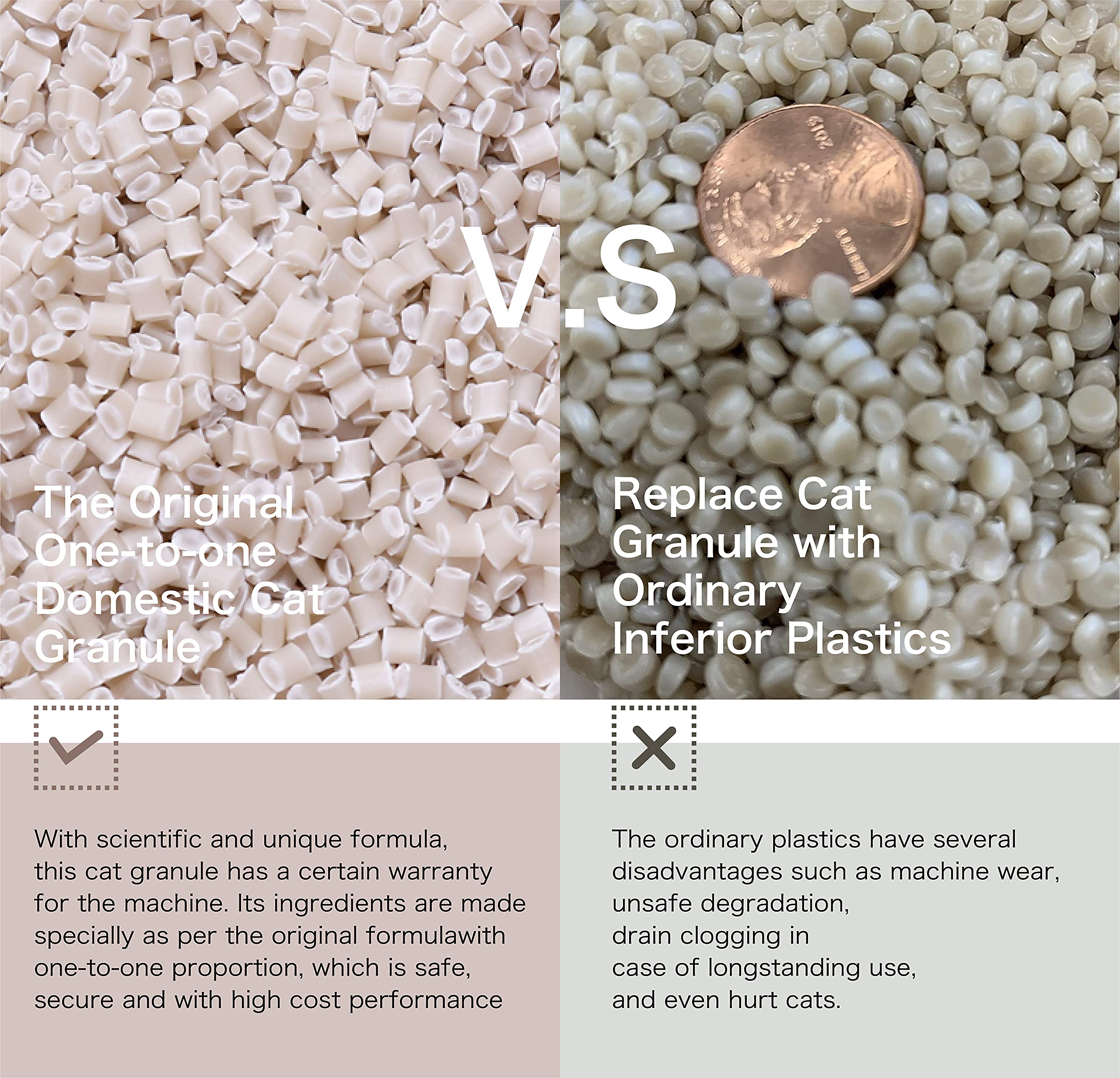 MAOMIDA granules lavables dégradables en sécurité après usage prolongé.