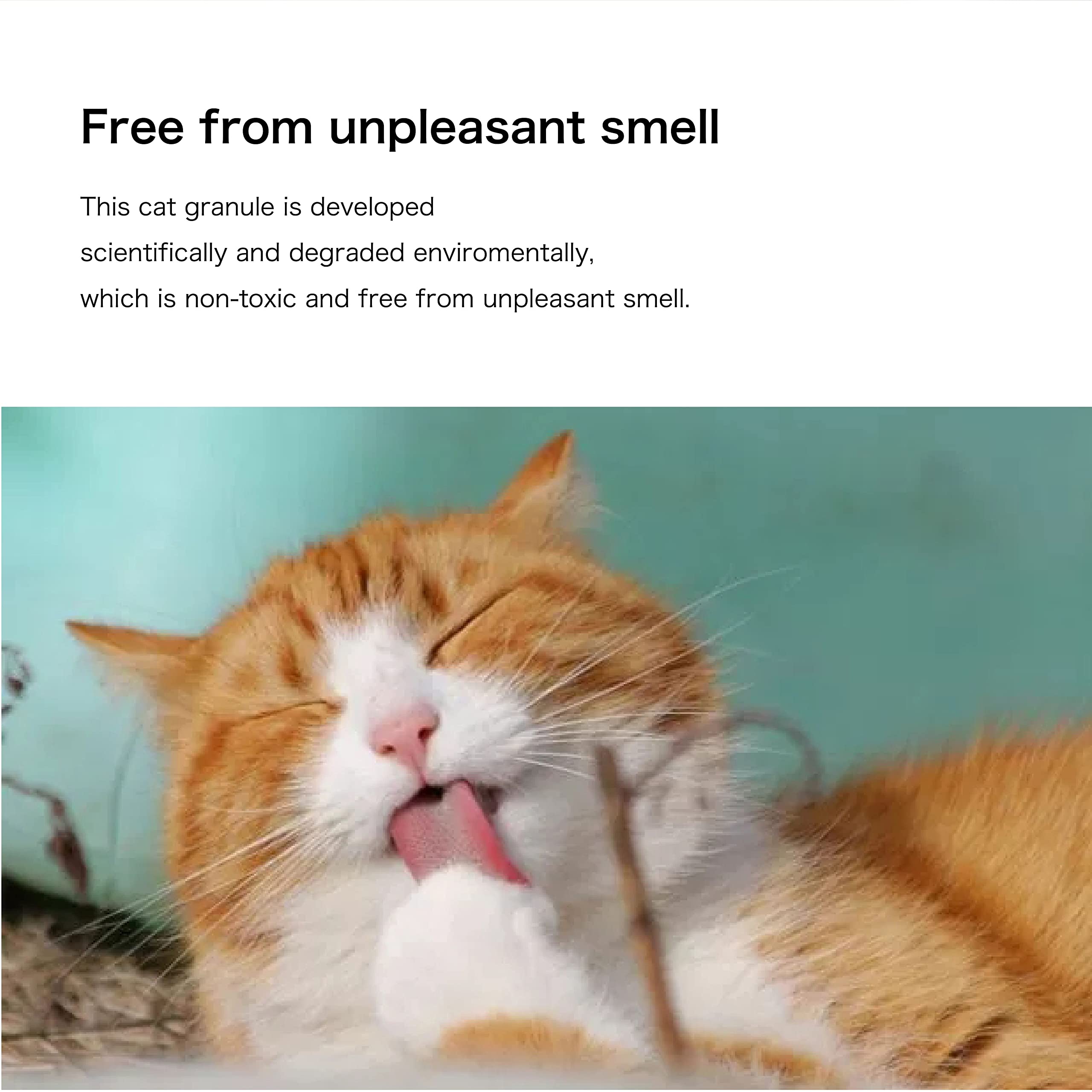 Utilisation quotidienne pour chat, granules biodégradables et pratiques.