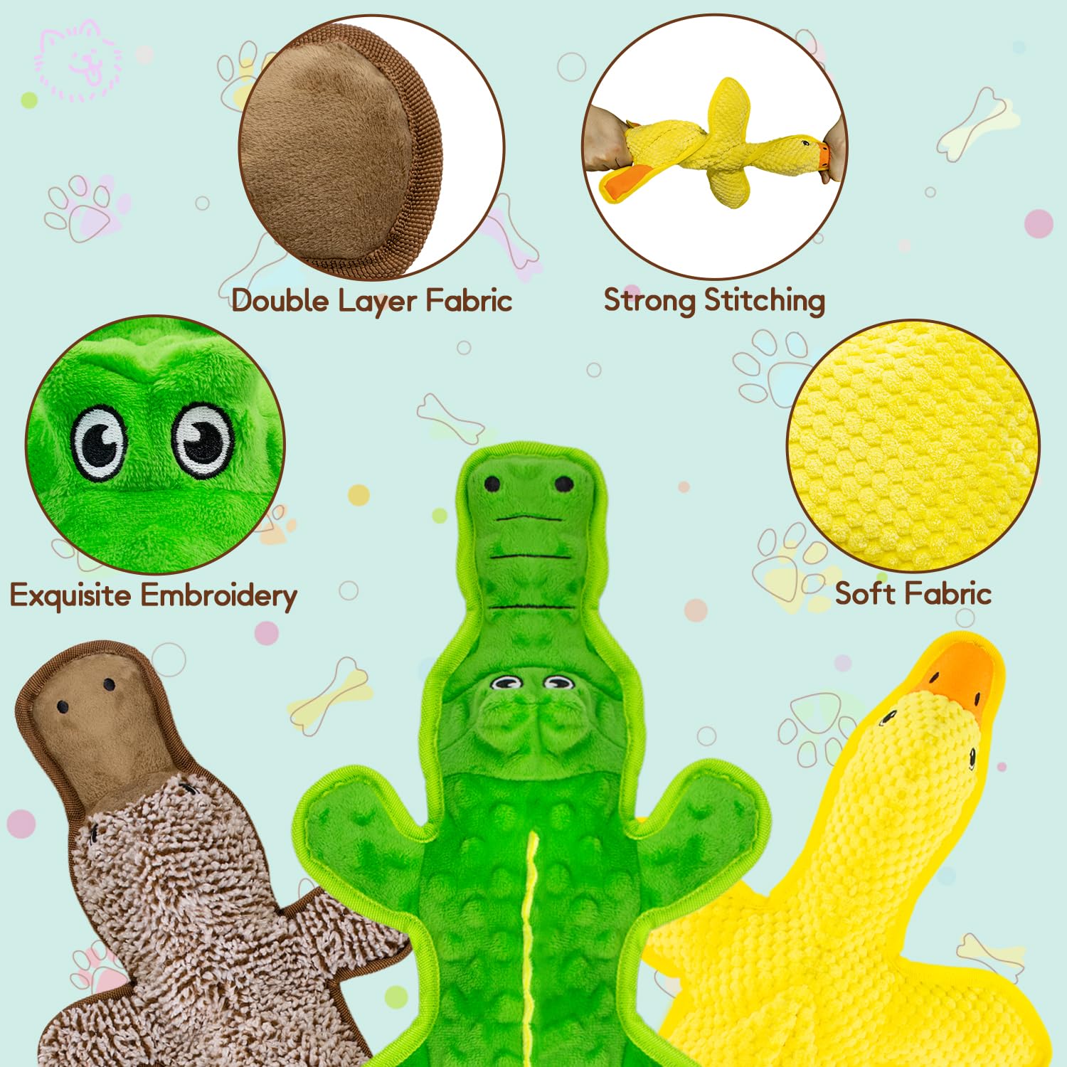 Jouet MAOOOOB sans rembourrage crocodile : compagnon de jeu robuste.