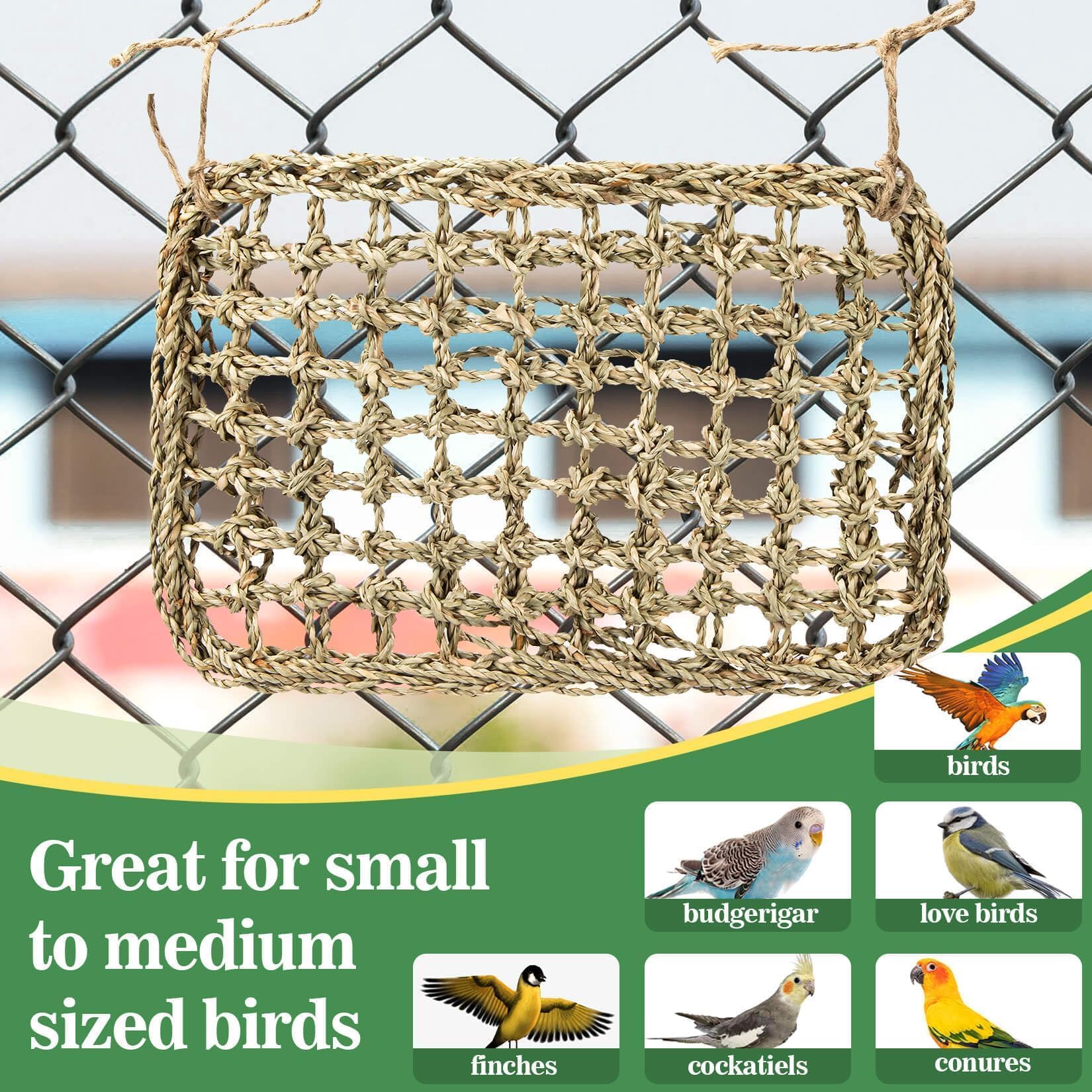 MAQIHAN Seagrass Mat Attache-Pour-Cage – installation facile et sécurité d’emploi.