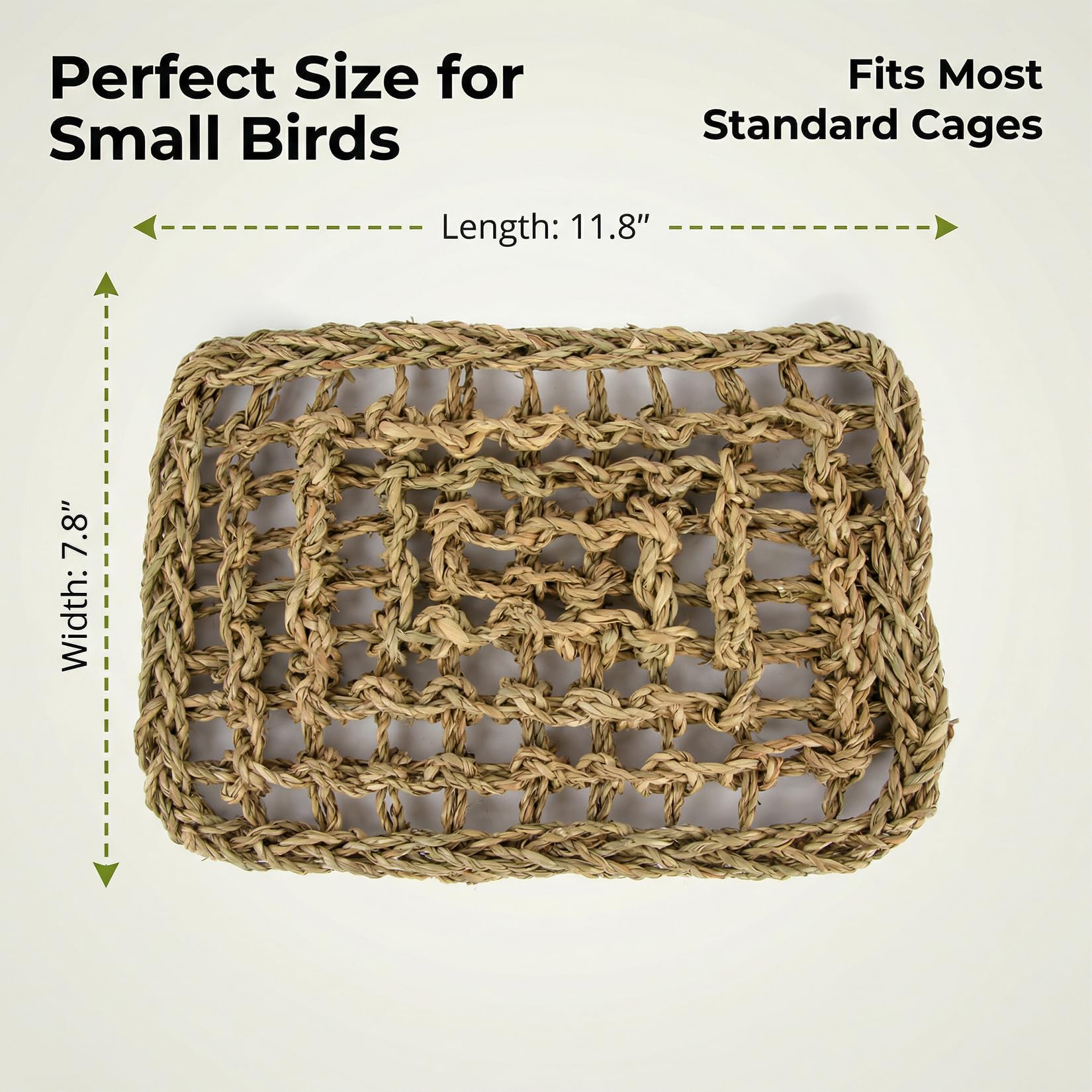 MAQIHAN Seagrass Mat Ideal-Petits-Oiseaux – complément idéal pour l’aménagement et le jeu.