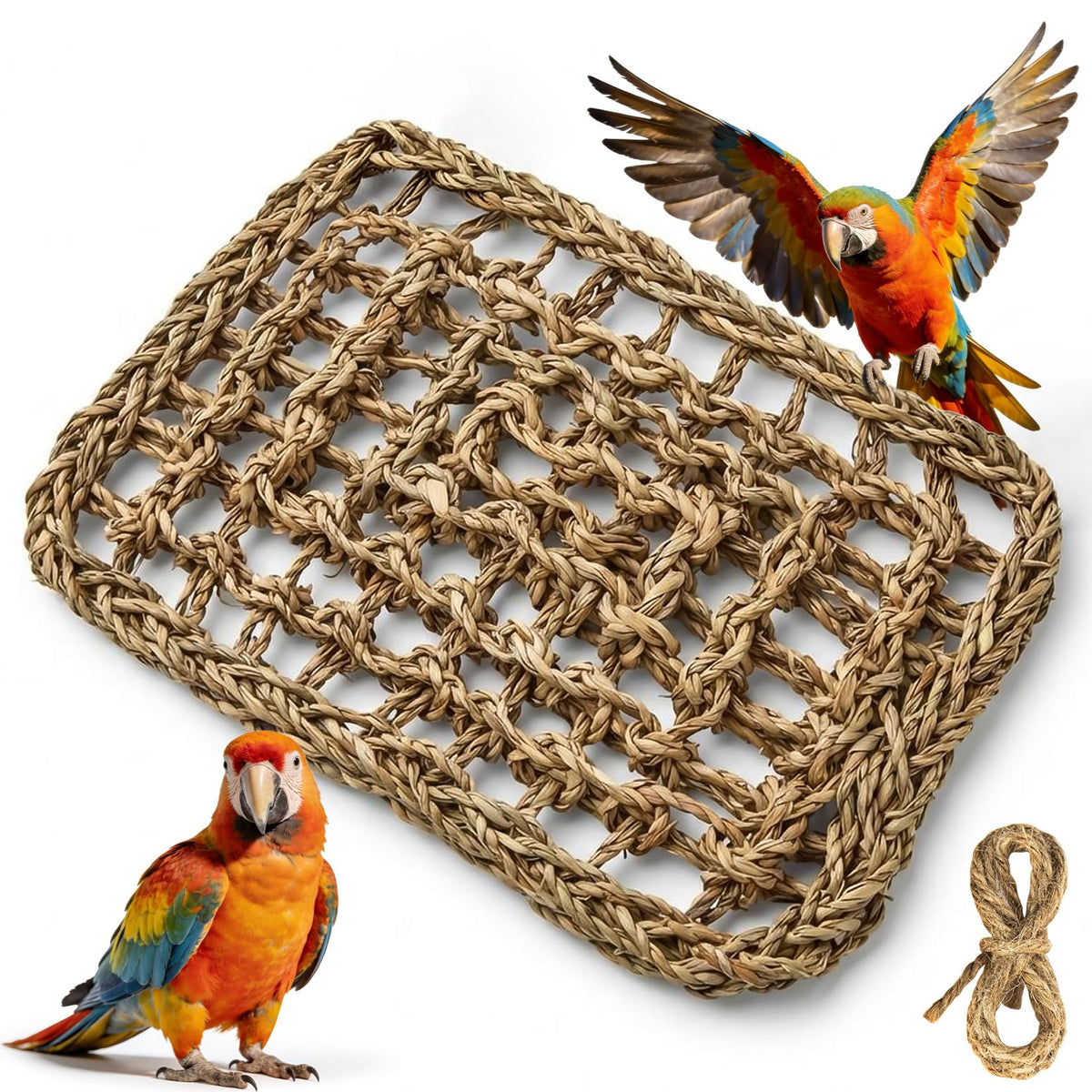 MAQIHAN Seagrass Mat pour oiseaux, forage stimulant et exploration naturelle.