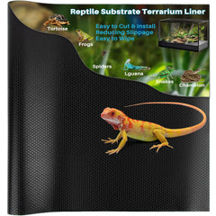 MAQIHAN Tapis-substrat Reptile noir, durabilité et confort pour terrarium