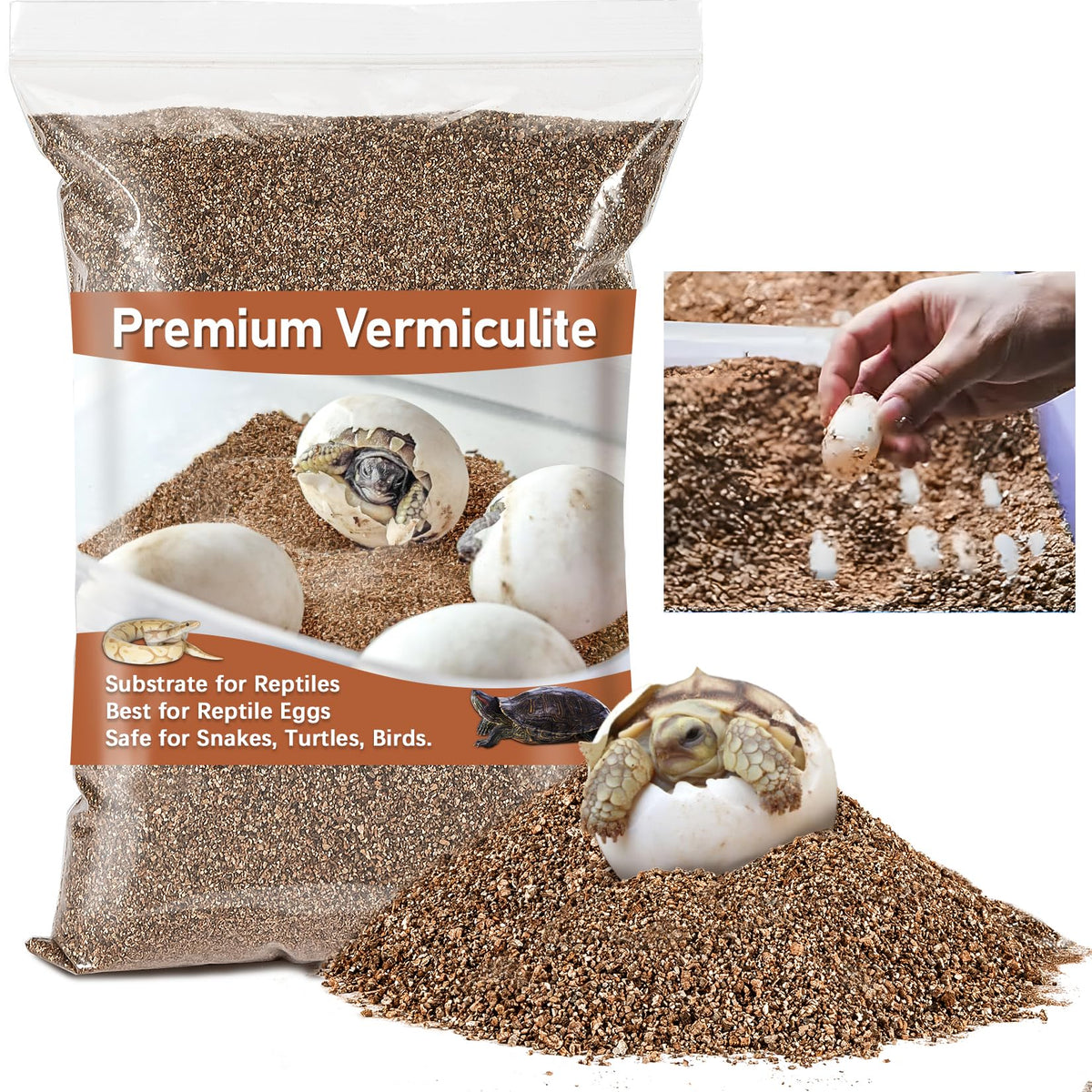 MAQIHAN Vermiculite Reptiles emballage 14oz pour terrariums propres