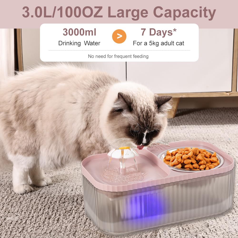 Marchul fontaine-eau-chat-pompe-silencieuse, fonctionnement discret pour nuits calmes.
