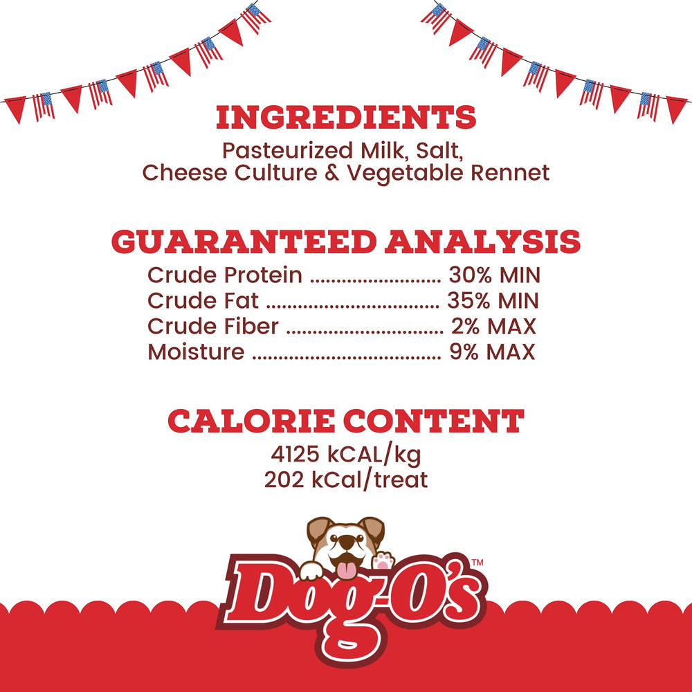 Dog-O’s Cheesy Chompers sans artificiels, formulation naturelle.