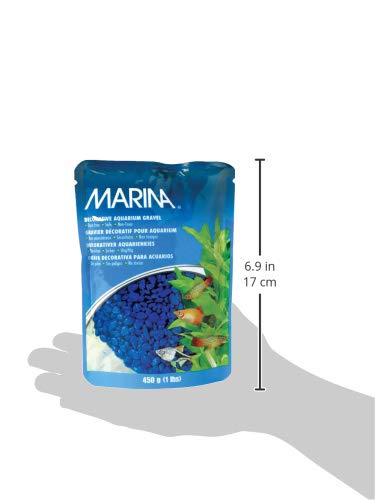 Gravier bleu Marina pour aquariums, apporte caractère et couleur sans altérer l'eau.