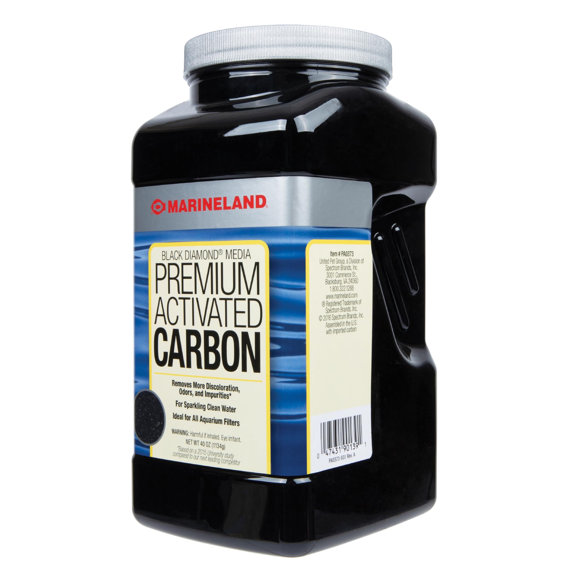 Marineland Black Diamond, charbon actif en grains améliore la filtration chimique et la clarté de l'eau.