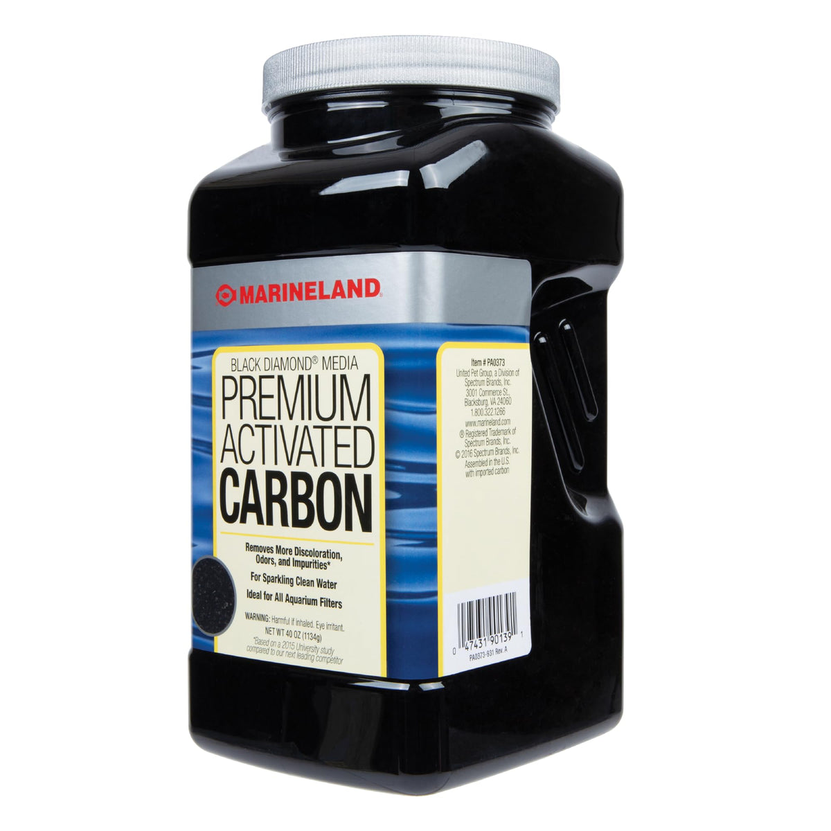 Marineland Black Diamond, charbon actif en grains améliore la filtration chimique et la clarté de l'eau.
