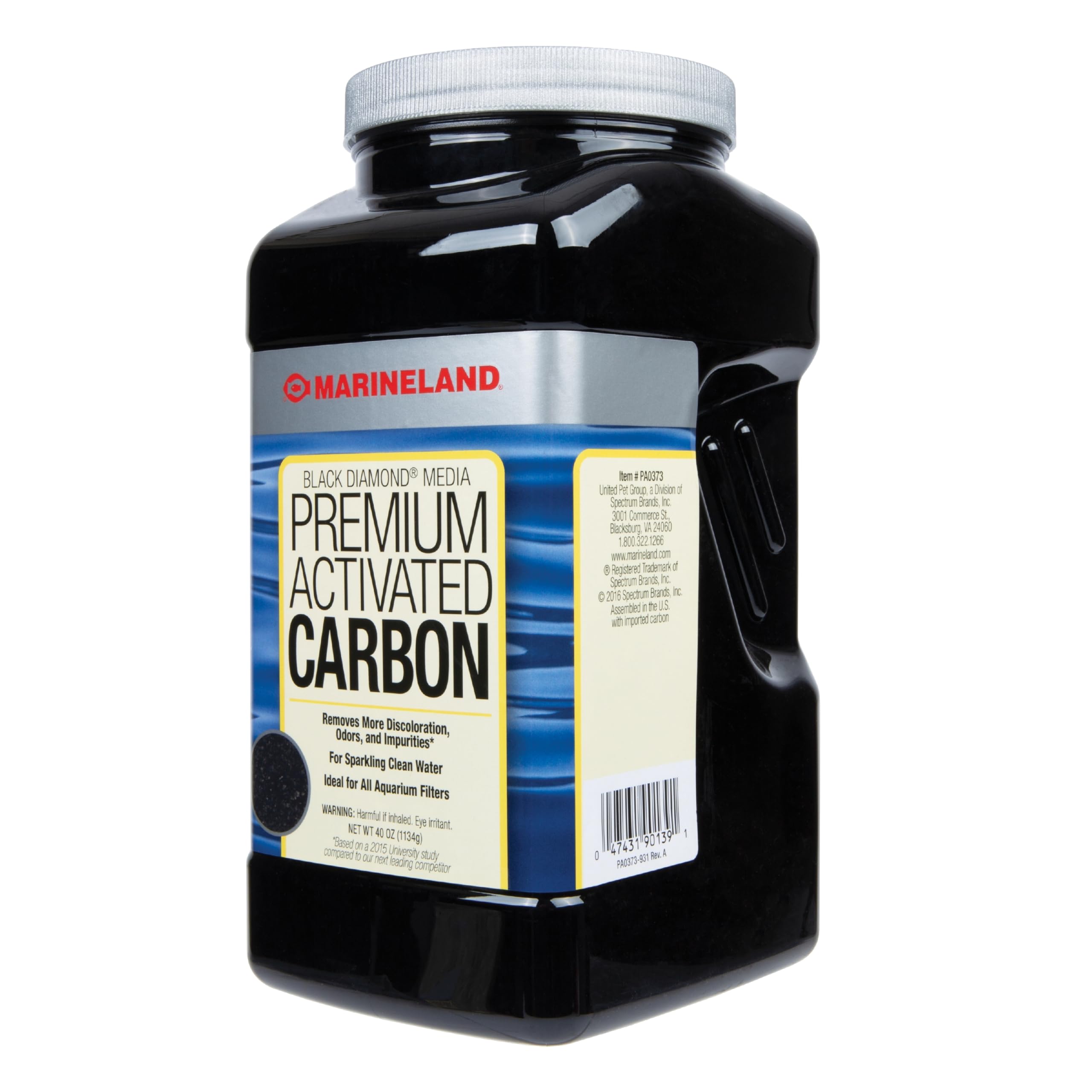 Marineland Black Diamond, carbone activé de haute qualité pour une filtration fiable.