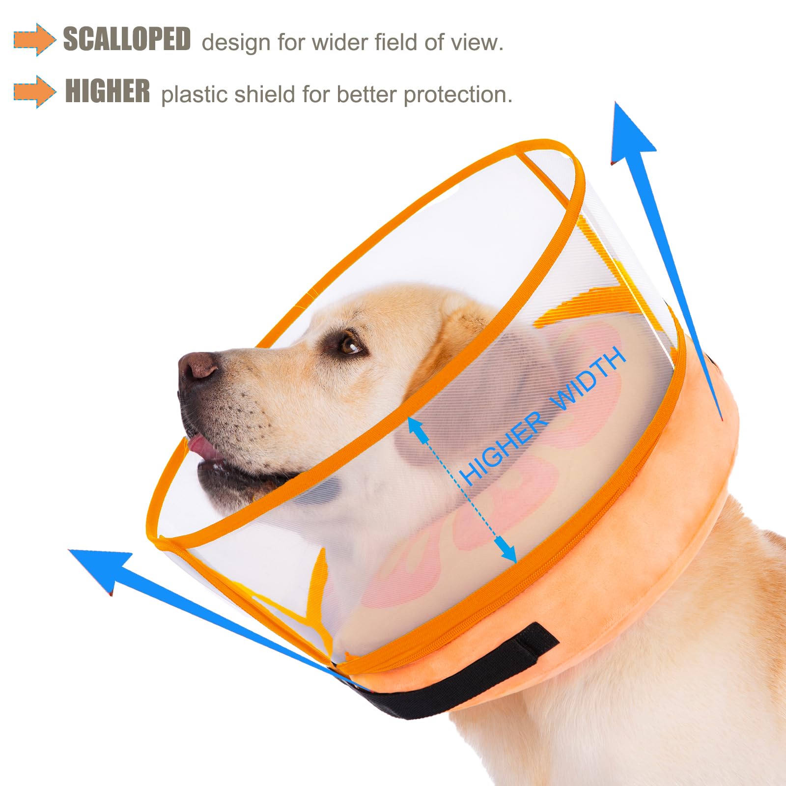 Mariyago collier inflable en anneau pour chien moyen, léger et agréable