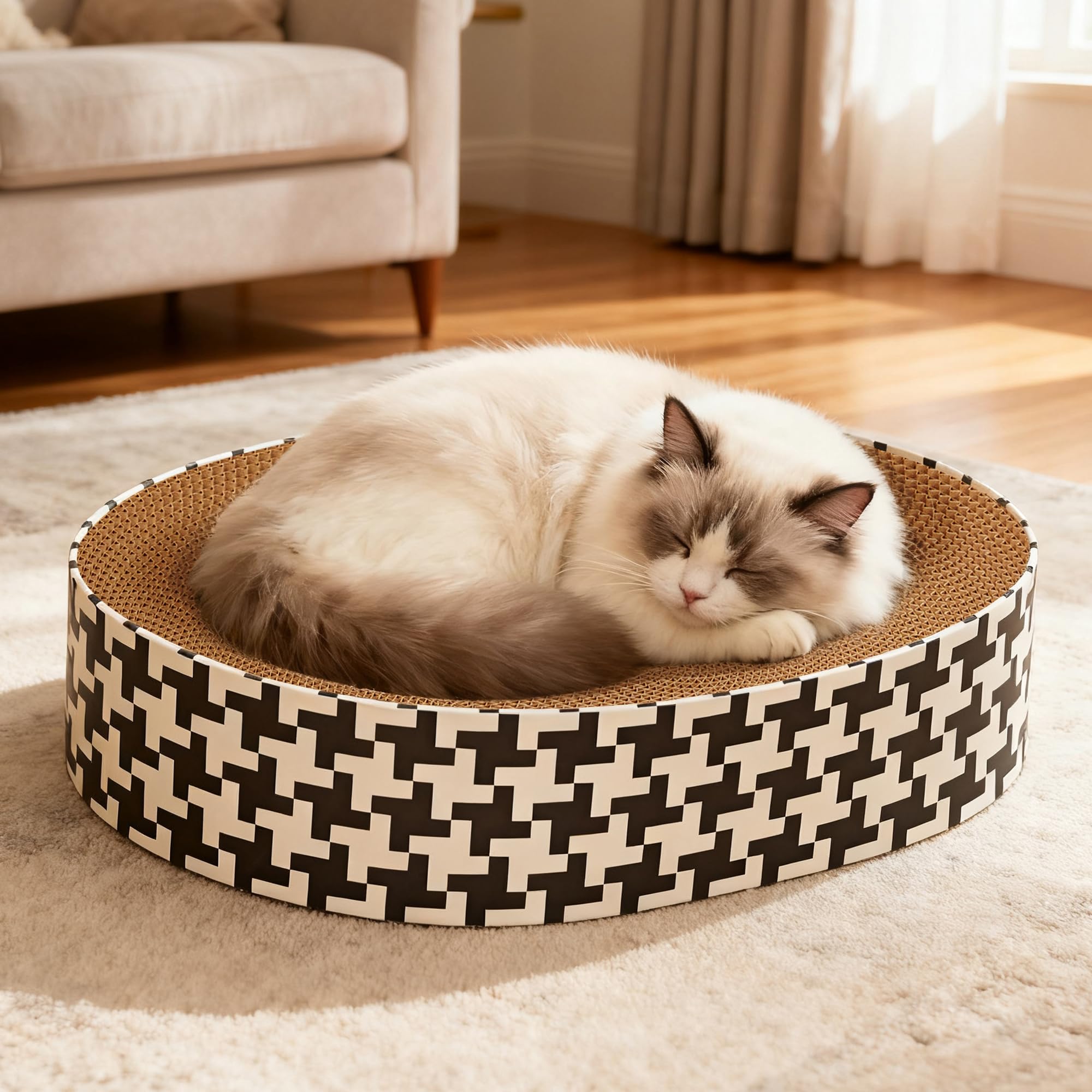 Markarbarka bol chat confort round, zone ronde idéale pour sieste et griffures.