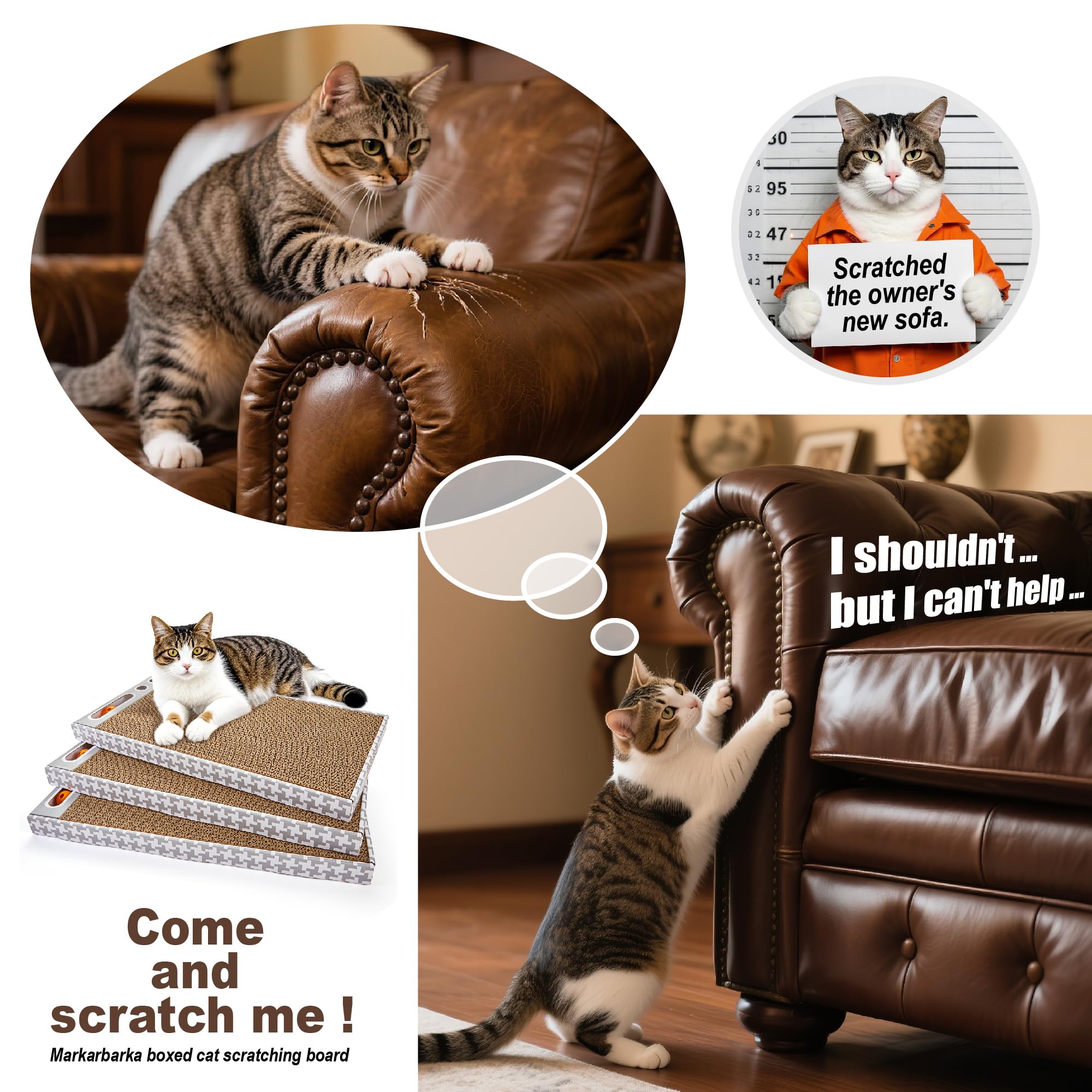 Planches modulables Markarbarka, système 3-en-1 pour plusieurs chats.