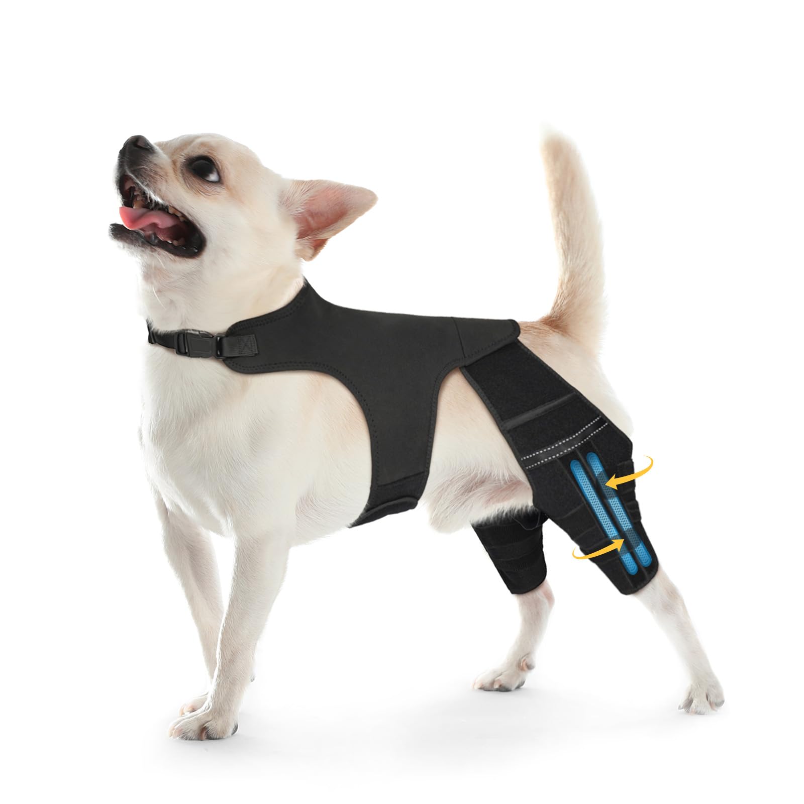 Marnonsis attelle patte arrière chien stabilisateurs métalliques pour stabilisation orthopédique